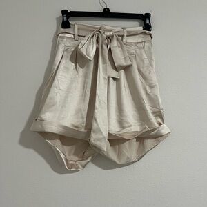 Satin Champagne Shorts
